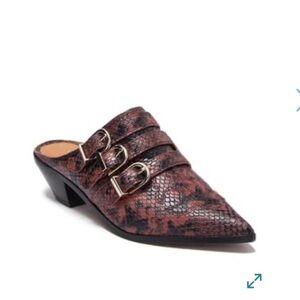 Joie NWOB western snake skin mules